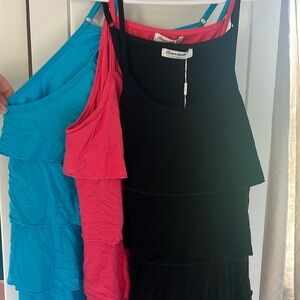 Set of three sleeveless ruffle nursing tops, NWT size XL